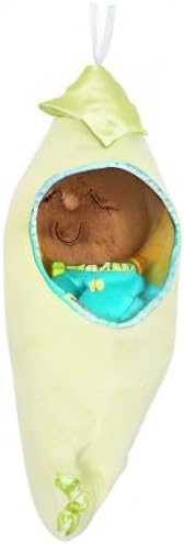 Manhattan Toy Snuggle Pod Sweet Pea Brown First Baby Doll with Cozy Sleep Sack for Ages 6 Months and Up