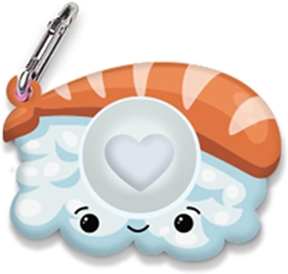TOP TRENZ OMG Pop Fidgety Bubble Fidget Toy Stress Relief Anxiety Boredom Keychain - BFF Sushi & Soy Sauce