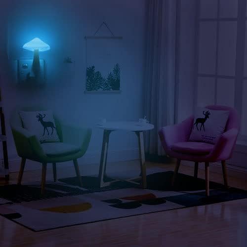 AUSAYE 2Pack LED Night Light Plug in Lamp 7-Color Changing Cute Mushroom Light Sensor Night Lights for Adults Kids NightLight