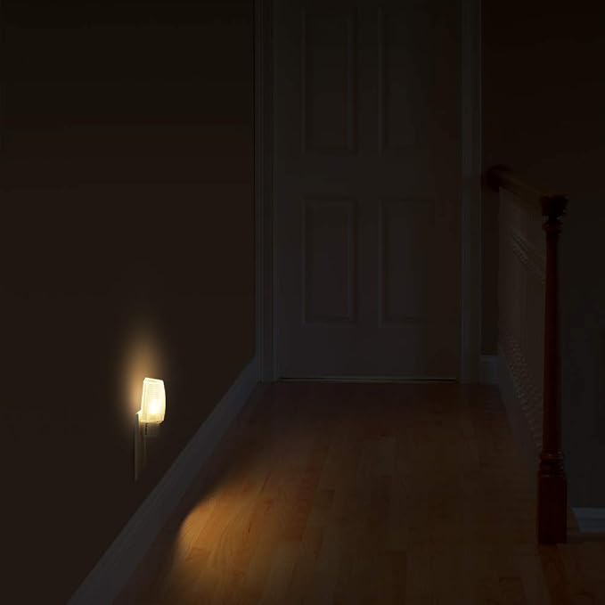 Emotionlite Plug in Night Light, Warm White LED Nightlight, Dusk to Dawn Sensor, Kids, Nursery, Bedroom, Bathroom,Hallway, Stairs, Kitchen, 6 Pack