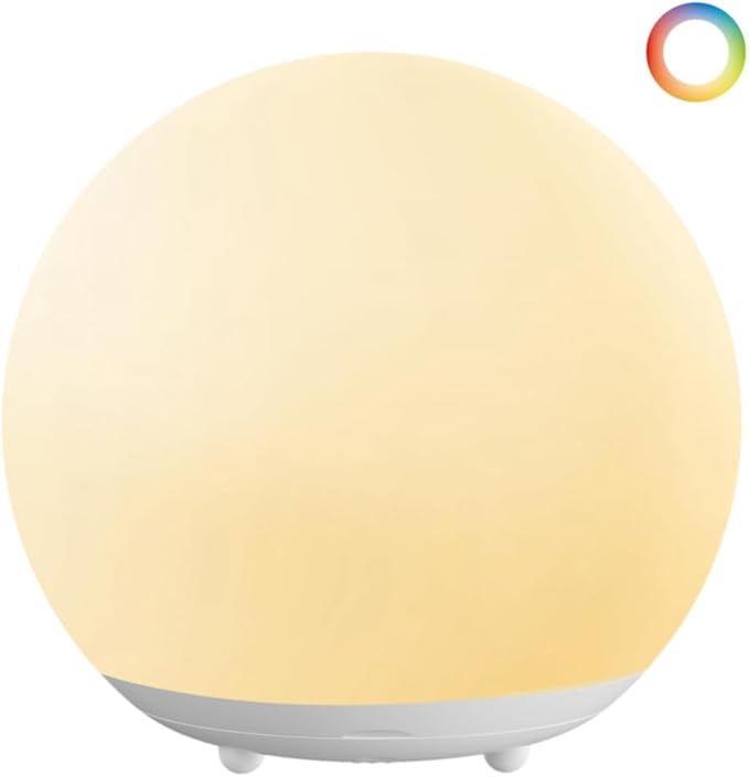 Baby Night Light, Rechargeable Touch Control Night Light with Stepless Dimming & 7 RGB Color Change, Soft Portable Kids Egg Light with 30/60 Mins Auto Off for Bedside, Breastfeeding