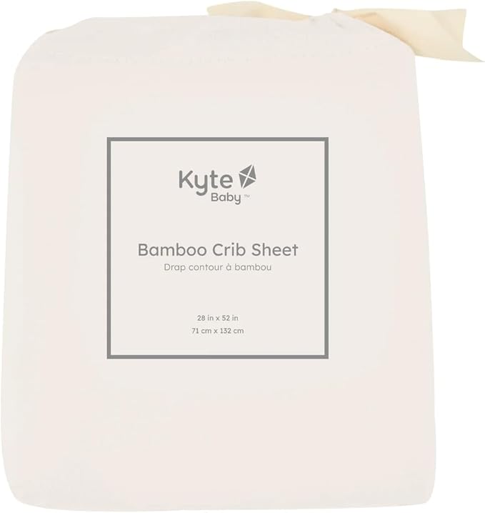 Kyte Baby Soft Crib Sheet - Standard Fitted Crib Sheet Made with Rayon from Bamboo, Ultra-Gentle and Breathable (Oat)