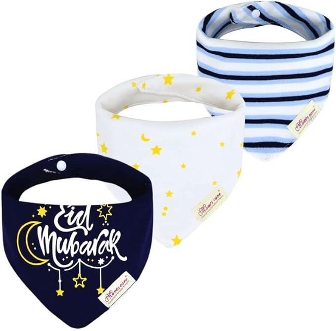 JN&LULU 3 Pack Newborn Baby Bibs Bandana Drool Bibs for Drooling Cotton Baby Gifts