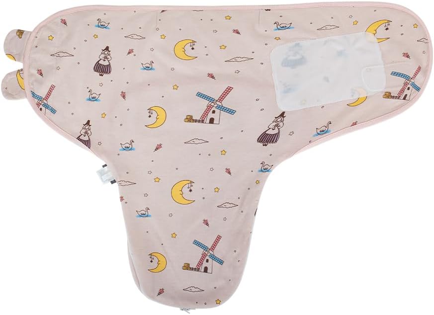 HOUSBAY 100% Cotton Baby Swaddle Sleep Sacks for Newborn Swaddling Blankets Adjustable 2-Way Zipper 1 Pack(Medium/Large | 3-6 Months)