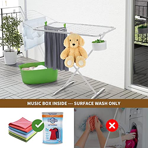 BEREST Baby Cry Sensor Sleepy Dog Sleep Soother Sleeping Aid White Noise Infant Stuffed Animal Puppy Dog Toy, Nursery Decor with Night Light, Mom‘s Heartbeat 9 Sounds Therapy for Toddler Crib