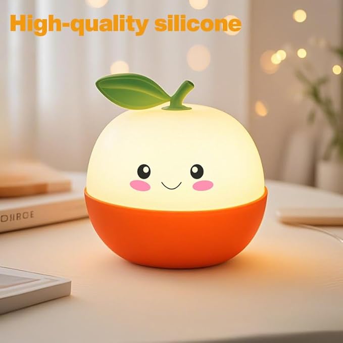Tangerine Night Light,Cute Orange Sleep Light,Night Light for Kids,Charming lamp Decoration for Children's Rooms, Delightful Gifts for Baby Boys and Girls, Christmas Presents