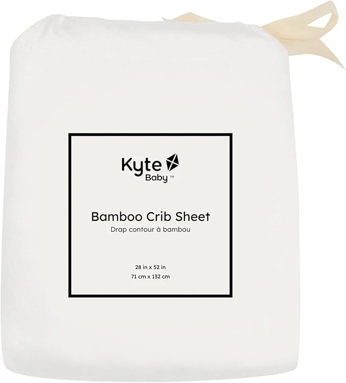 Kyte Baby Soft Crib Sheet - Standard Fitted Crib Sheet Made with Rayon from Bamboo, Ultra-Gentle and Breathable (Cloud)