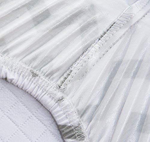 Ely's & Co. Patent Pending Waterproof Crib Sheet | Toddler Sheet, No Need for Mattress Pad Cover, 2 Pack Grey Chevron and Polka Dots, Unisex for Baby Boy and Baby Girl