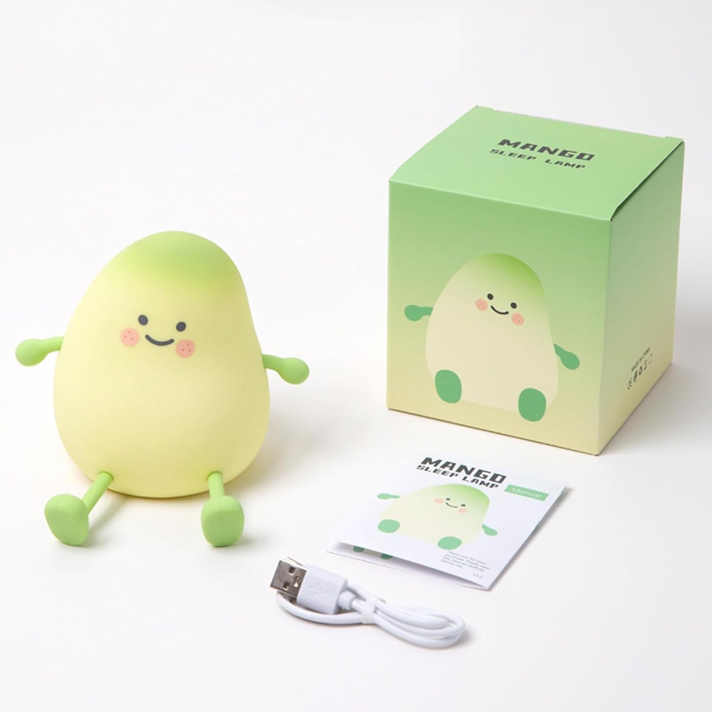 Cute Night Light for Kids, Mango Sleep Lamp Warm Light Bedroom Decor Kids Night Light, Silicone Nightlight Baby Nursery Night Lights, Birthday Christmas Gift