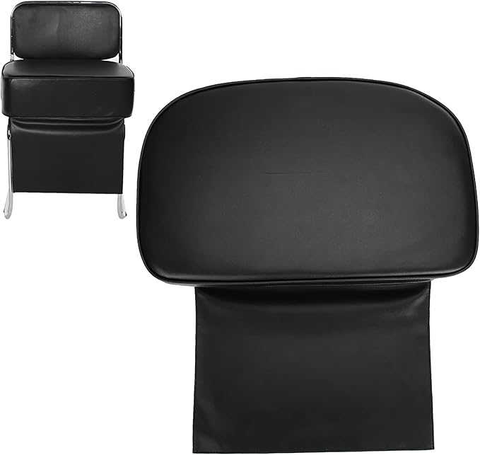 Salon Booster Seat Cushion for Hair Cutting, PU Barber Booster Salon Chair for Hair Stylist, Portable Barber Chairs Spa Equipment, Black, 19.3 x 6.1inch