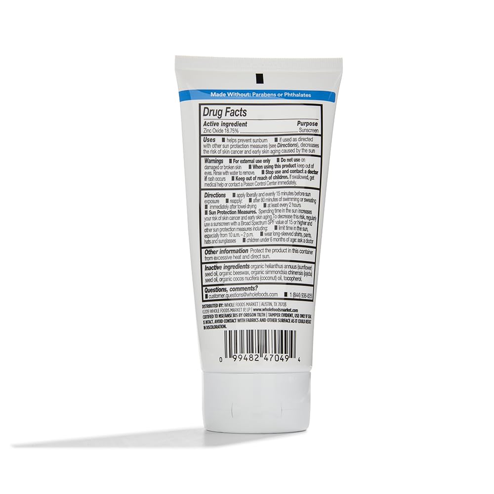 365 by Whole Foods Market, Sport Lotion Mineral Sunscreen, SPF 30, Water Resistant (80 Minutes), 6 Fl Oz