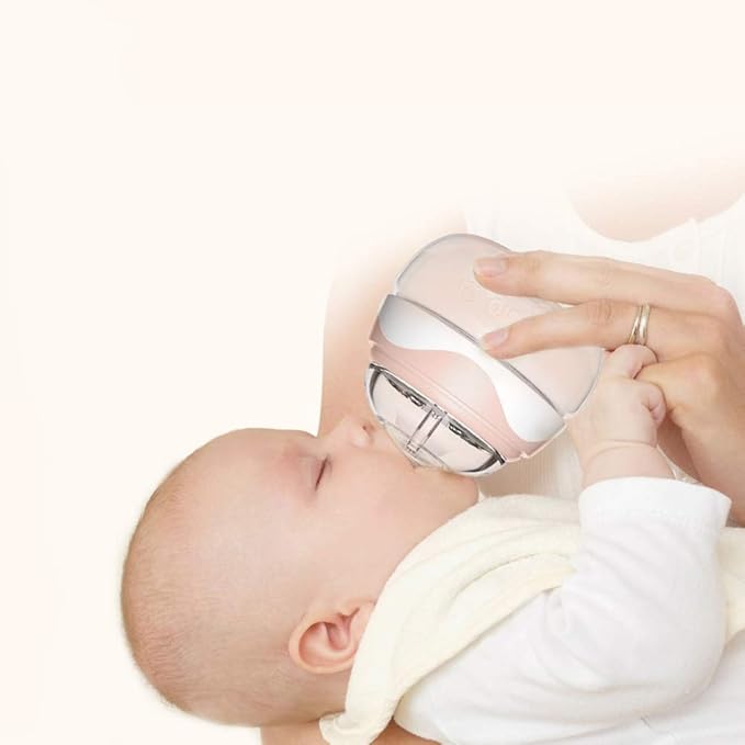 POTATO Glass Baby Bottles for Newborn Babies, Anti Colic Breastfeeding Bottle with Wide Neck, Slow Flow, 2pack, 2.5oz, Pink