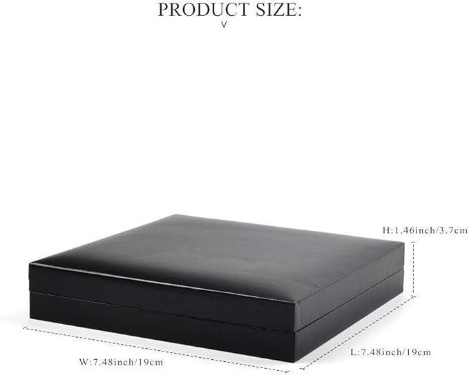 Oirlv Black Jewelry Set Box,Ring/Earrings/Big necklace Gift Case