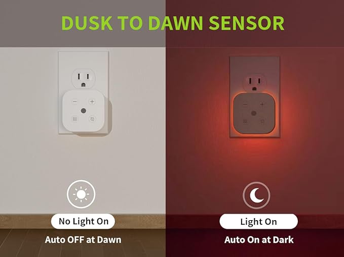 2 Pack Red Light Night Light Plug in Wall, Blue Purple Red Light Night Light, Dimmable, Kids, Adult, Bedroom, Bathroom, Hallway, Kitchen