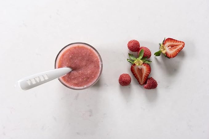 BEABA First Stage Baby Feeding Spoon Set, THE ORIGINAL Soft Tip Silicone Spoons for Babies, Gum Friendly BPA Lead Phthalate and Plastic Free, Great Gift Set (4 Pack), Cloud