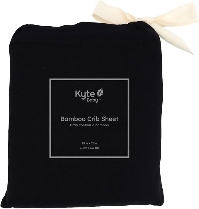 Kyte Baby Soft Crib Sheet - Standard Fitted Crib Sheet Made with Rayon from Bamboo, Ultra-Gentle and Breathable (Midnight)