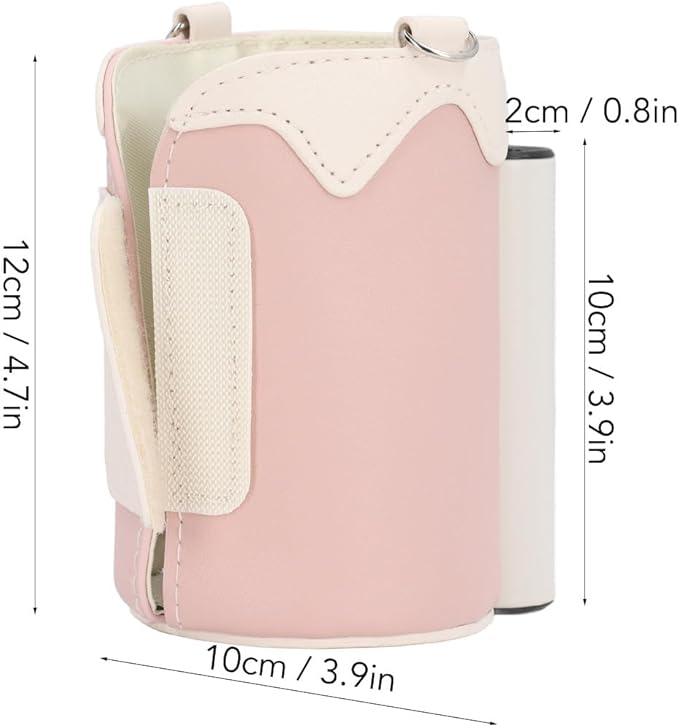 ANGGREK Milk Warmer Cover, Portable Bottle Warmer Digital Display 21 Gears Temp Adjustable Rechargeable for Home (Pink)