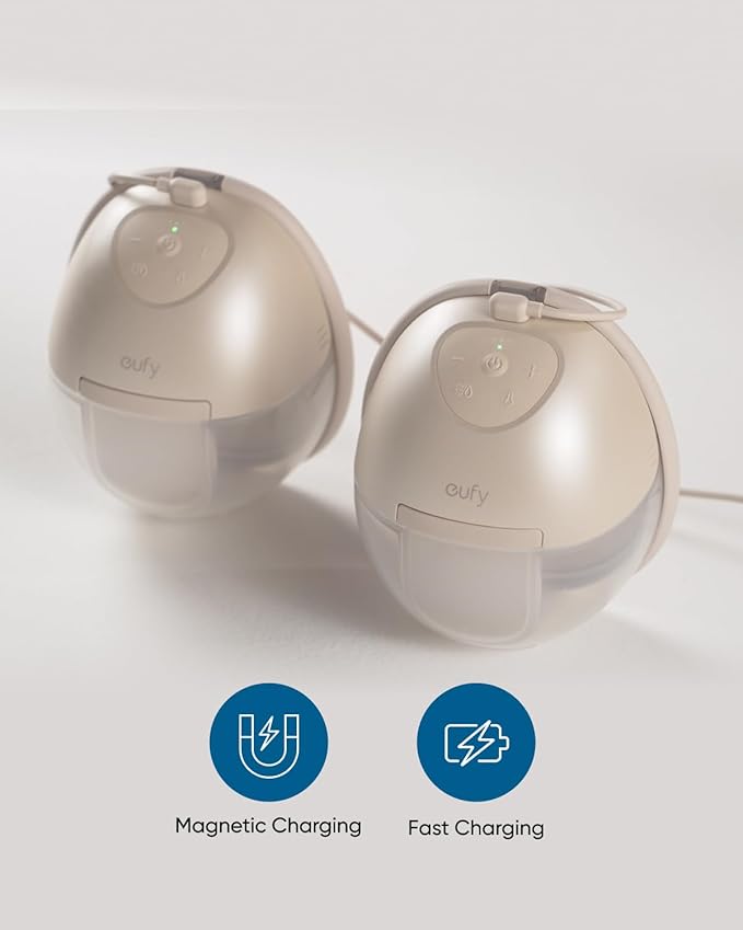 eufy Original Magnet Charging Cable for Wearable Breast Pump S1/S1 Pro, Hands-Free, Fast Magnetic Charging, Spare or Replacement Use, Compatible with Breast Pump Only (Not for Charging Case)