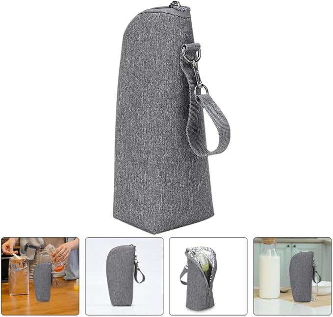 BESPORTBLE Milk Bottle Warmer Insulated Bag, 2Pcs Portable Baby Bottle Tote Insulated Breastmilk Cooler Warmer Bag for Nursing Mom Daycare Travel