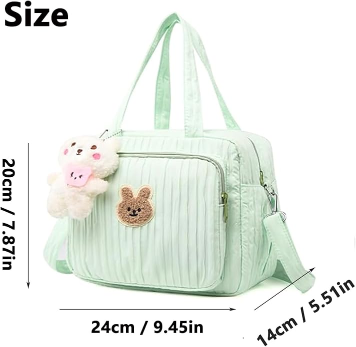 Baby Diaper Bag Tote, Cute Small Crossbody Nappy Mommy Bag, Lightweight Travel & Hospital Multifunction Storage Tote