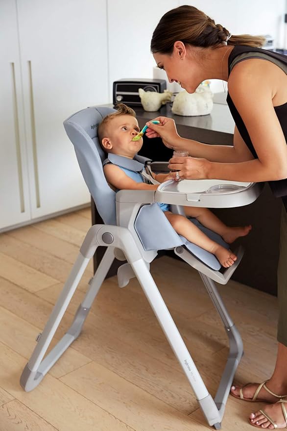 Inglesina My time Highchair, Sugar - Adjustable High Chair for Babies & Toddlers, 4 Height & 3 Recline Settings, Collapsible, Tool-Free Assembly, BPA Free, Removable Tray for Easy Cleaning