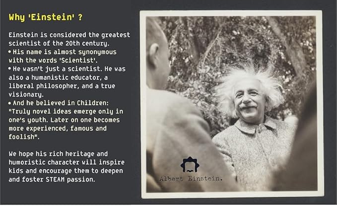 Einstein Human Body Science Kit : unique and original 24 S.T.E.M science experiments & activities all about the human body. Includes 12’ Human Model with 16 detachable organs and a printed guide with directions & facts. plus a daily Video guide.