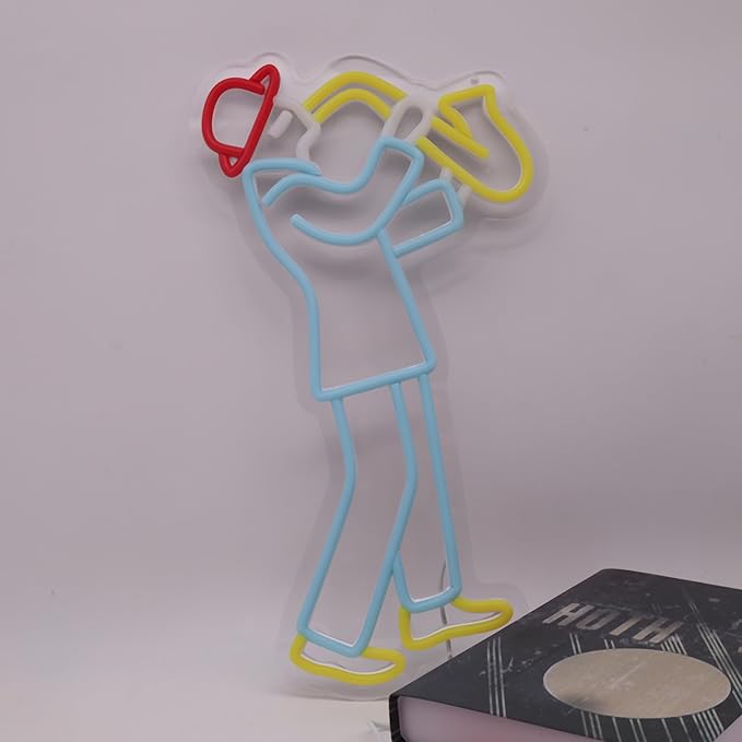 Jazz Neon Sign Musicians Neon LED Music Decoration - Jazz Light Sign, Perfect Music Themed Gift