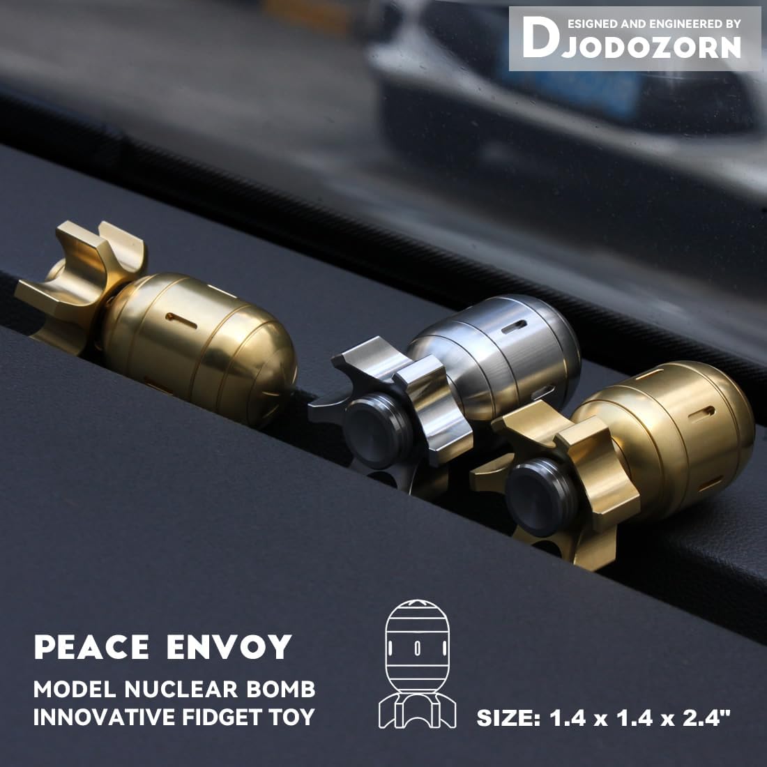 Atomic Bomb Fidget Toys, Metal Fidget Spinners, 3 in 1 Executive Desk Toy, EDC Clicker, Office Sculpture Home Decor, Stress Relief, Gifts for Teens Men Adults (Mix)