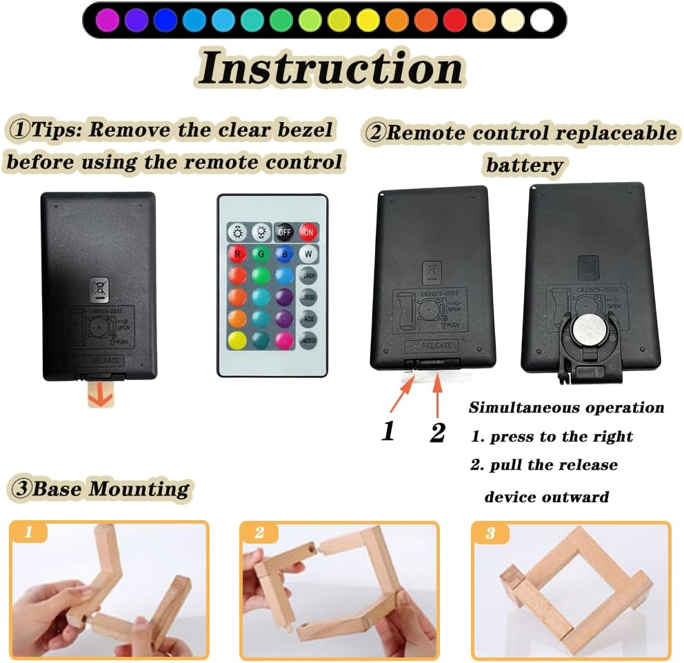 YDSIII Saturn Lamp 8.66 inch Moon Lamp Galaxy Lamp 16 Colors LED 3D Moon Light USB Rechargeable Remote&Touch Control Nursery Room Decor Birthday Gift for Girls&Boys&Women