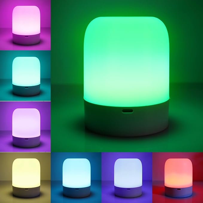 Night Light for Baby Nursery 13 Colors Bedside Touch Sensor Night Lamps for Kids Breastfeeding and Sleep Aid, USB Rechargeable Nursery Lights with Dimmable, Warm Light