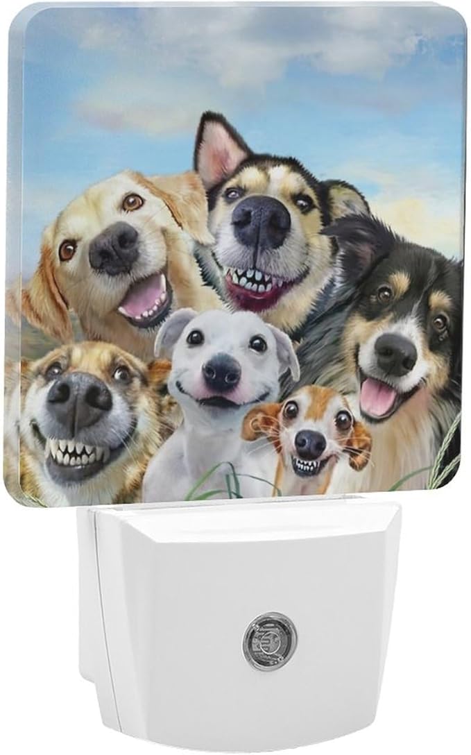 Cute Dog Night Light, Plug into Wall Decor Nightlights for Bedroom, Bathroom, Hallway, Kitchen, with Dusk to Dawn Light Auto Sensors LED Night Lights for Boys Girls Women Men Room Gifts