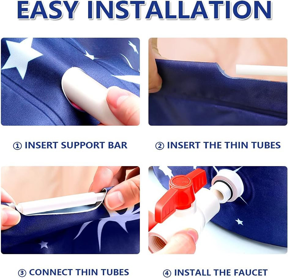 BESTHLS Foldable Bathtub Portable Soaking Bath Tub,Eco-Friendly Bathing Tub for Shower Stall (Blue Sky -1)