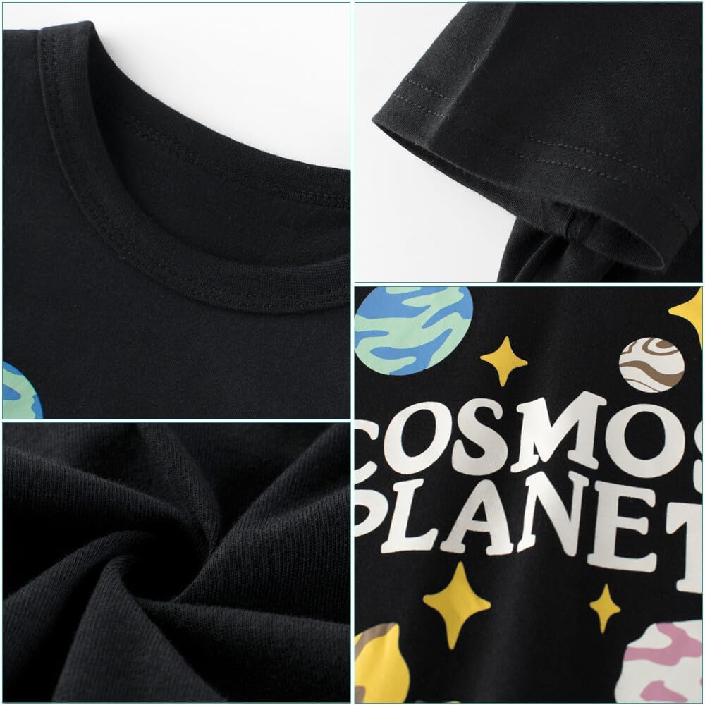 Boys' 4-Pack Excavator Short Sleeve Crewneck T-Shirts Top Tee Size 2-7 Years Toddler Boys' Value Pack Cotton T-Shirt