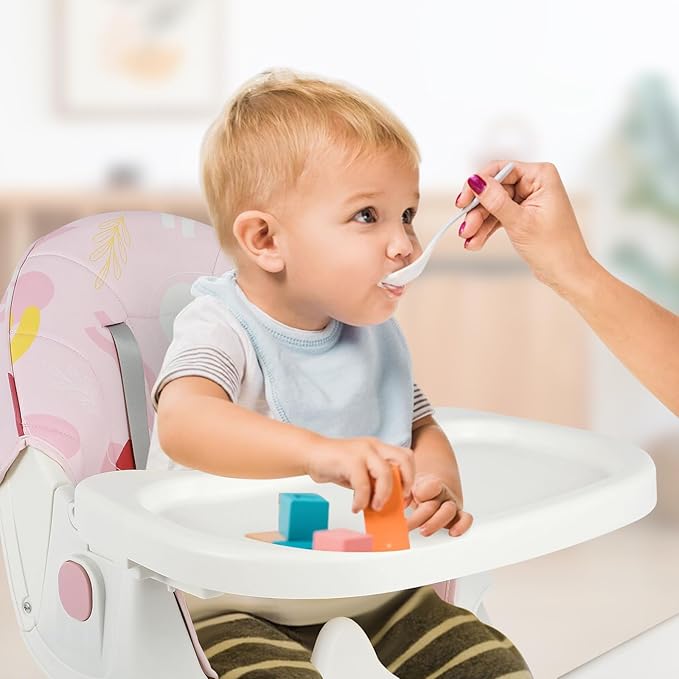 6-in-1 Foldable Baby High Chair for Babies & Toddlers – Adjustable Height & Recline, 5-Point Safety Harness, Removable Tray | Portable Highchair, Space-Saving & Easy Clean | Silla de Comer para Bebé