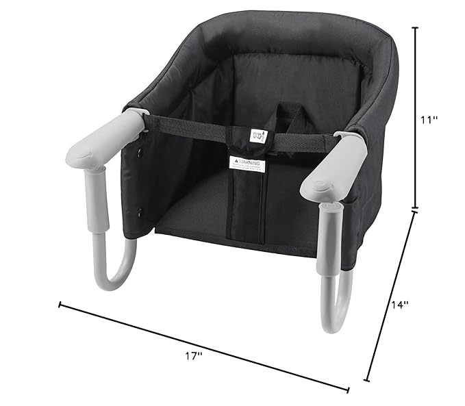 PandaEar Hook On High Chair| Portable Baby Travel Chair| Clip On Booster Seat for Dining (Black)