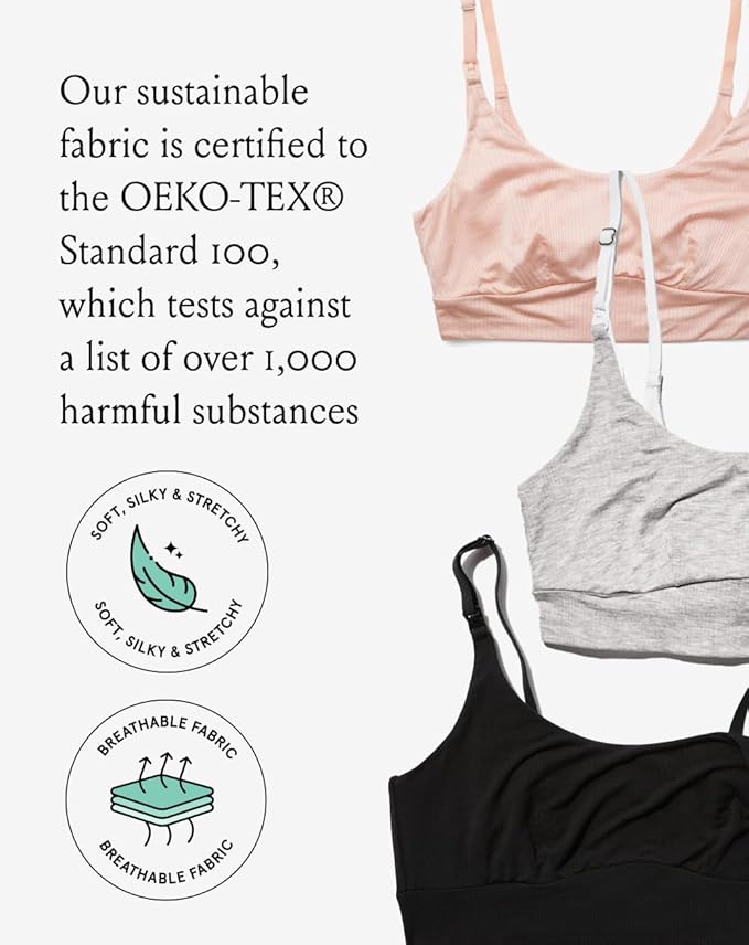 Bodily Everything Bra for Pregnancy, Nursing & Breastfeeding, Soft, Stretchy, Maternity & Sleep Bra with Nursing Access