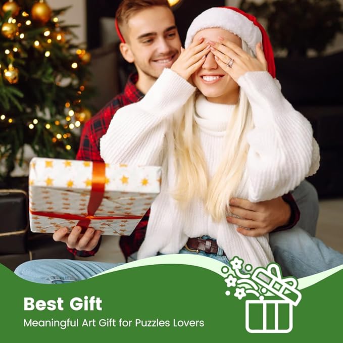 1000 Piece Puzzle for Adults Picnic Puppy Jigsaw Puzzles 1000 Pieces Reusable, Puzzles Fit for Family, Parents and Friends Gatherings