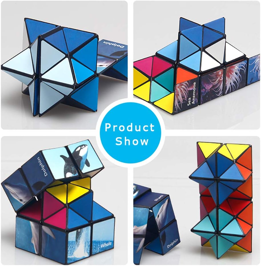 Star Cube Magic Cube Set, 2 in 1 Yoshimoto Cube for Kids and Adults, Toys for Boys and Girls Ages 8-12