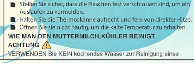 Portable Breast Milk Cooler Bottle: 30H Cooling Time, 2 x 150ml/5Oz BPA-Free, Durable Breastmilk Storage Bottles, Breastmilk Cooler, Travel Breastfeeding Milk Chiller for Baby