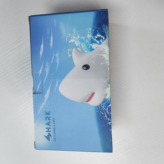 Tremdwoto Night Light for Kids, 7 Colors Shark Night Light Rechargeable Squishy Silicone LED Nightlight Lamp as Birthday Christmas Gifts for Baby Boys Children Toddlers Tween Girls Nursery