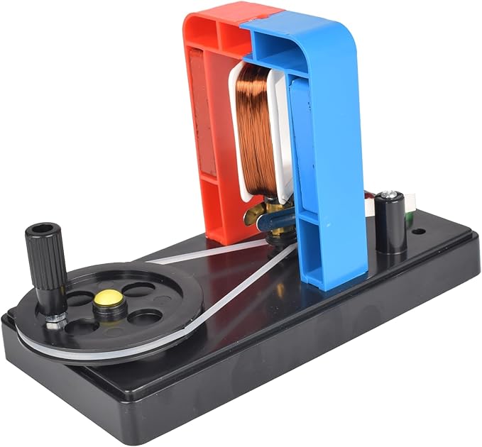 EUDAX School DIY Dynamo Lantern Educational STEM Building,Labs Demonstration Motor Activity Teaching Model Hand Cranked Power Electricity DC Electric Generator Physical Science Experiment Education