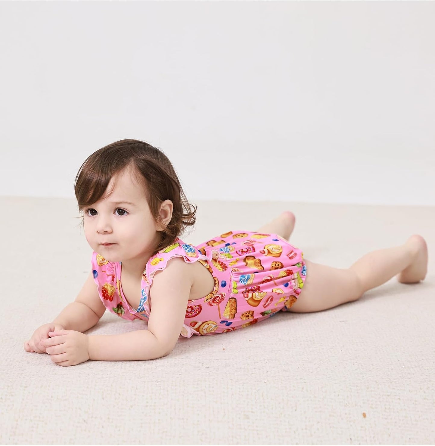 Bamboo Viscose Baby Romper Infant Girl Ruffle Sleeveless Newborn Baby Girl Bodysuit