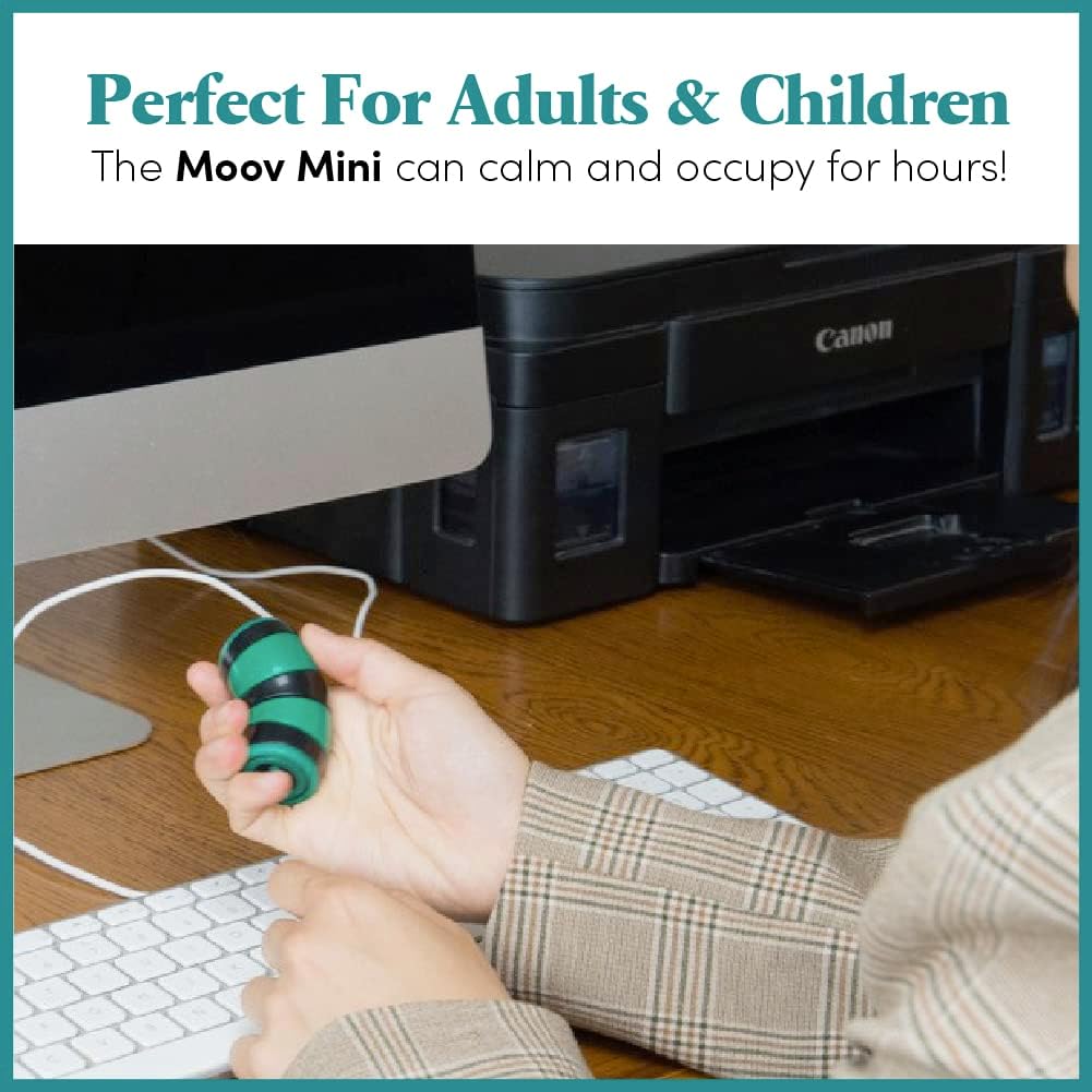 MOOV Mini Fidget Toy, Relieve Anxiety and Stress. Small, Discrete, one Hand use. Relaxing Smooth Movement. Pocket Friendly. Improve Clarity and Focus for Child or Adult. Autism Sensory aid.