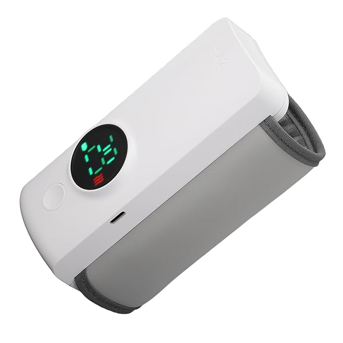 Portable Bottle Warmer for Breastmilk or Baby Formula, 6000mah Travel Warmer for Baby Bottles Infant Milk Warmer Sleeve with Temp Display, Fast Heating & Long Lasting Warming