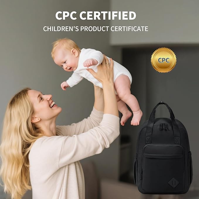 CEI-CEI Diaper Bag Backpack Large Baby Diaper Bag Water-resistant Travel Diaper Backpack for Boys Girls Newborn with Insulated Pockets, Changing Pad, Stroller Straps