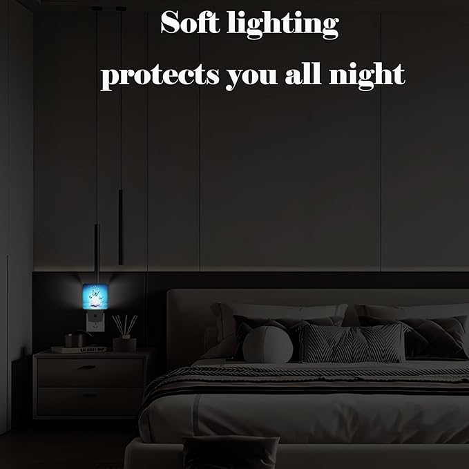 Zen Lotus and Butterfly Night Light,Plug Into Wall with Dusk to Dawn Light Sensors, Warm Nightlights for Bedroom, Bathroom, Hallway, Kitchen, Gifts Ideal for Boys Girls Women Men