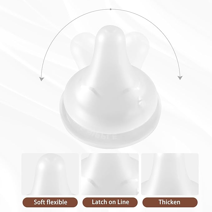 Beilastar-x Nipples for Baby Bottles – 100% Soft Baby Bottle Nipples, Natural Feel Silicone Bottle Nipples, BPA-Free (6M+, L, 4 Counts)