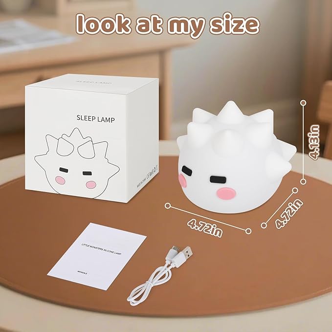 Night Light for Kids, Silicone Touch Night Light for Baby Nursery, Voice-3-Level Warm Light Adjustment Portable Nursing Room Light, Rechargeable Nightlight for Girls and Boys Bedside Gift