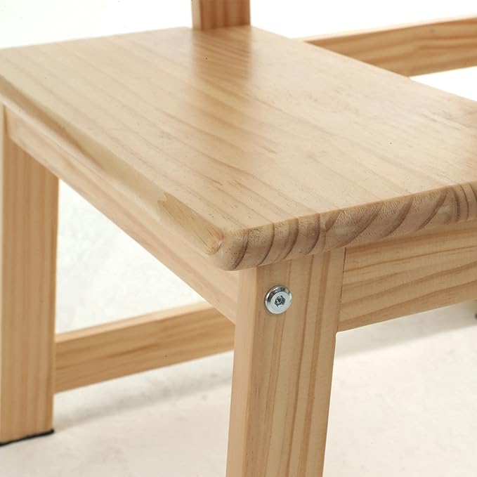 Kitchen Step Stool for Toddlers,Wiifo Adjustable Height Kids Learning Stool, Toddler Standing Tower(Natural)