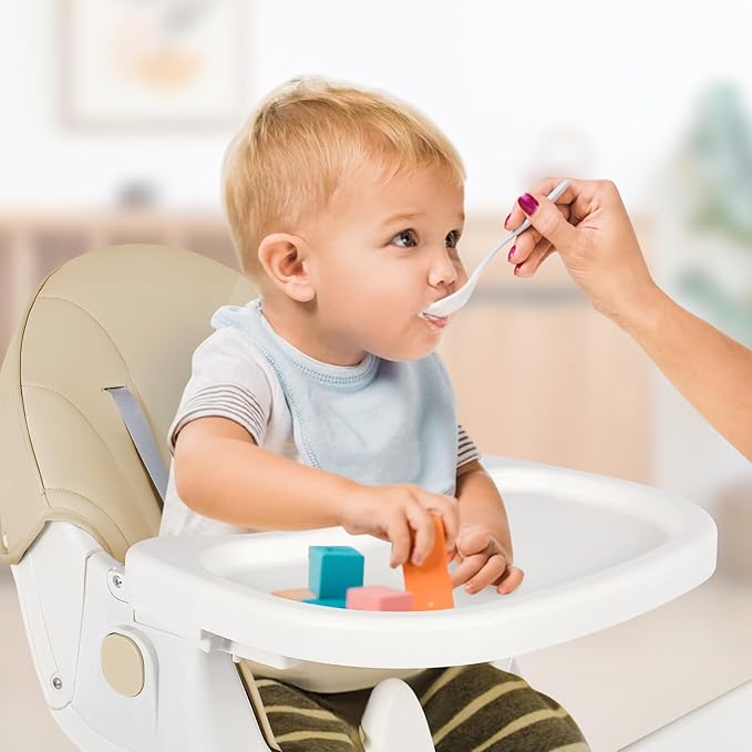 6-in-1 Foldable Baby High Chair for Babies & Toddlers – Adjustable Height & Recline, 5-Point Safety Harness, Removable Tray | Portable Highchair, Space-Saving & Easy Clean | Silla de Comer para Bebé